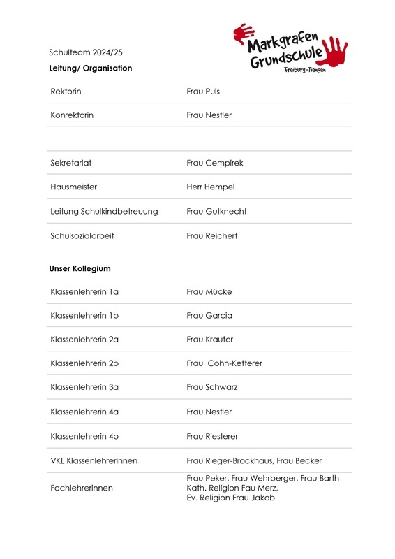 Schulteam 2024/2025
